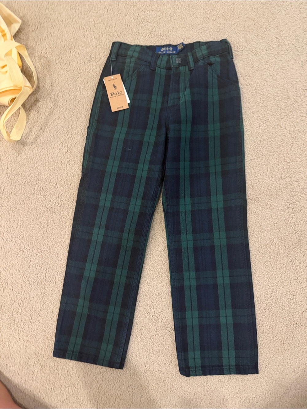 Polo by Ralph Lauren Green & Navy Plaid Chinos